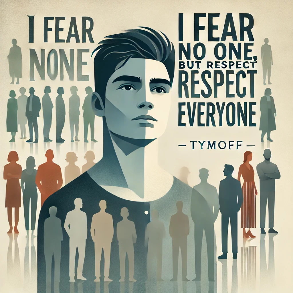 i fear no one, but respect everyone. - tymoff